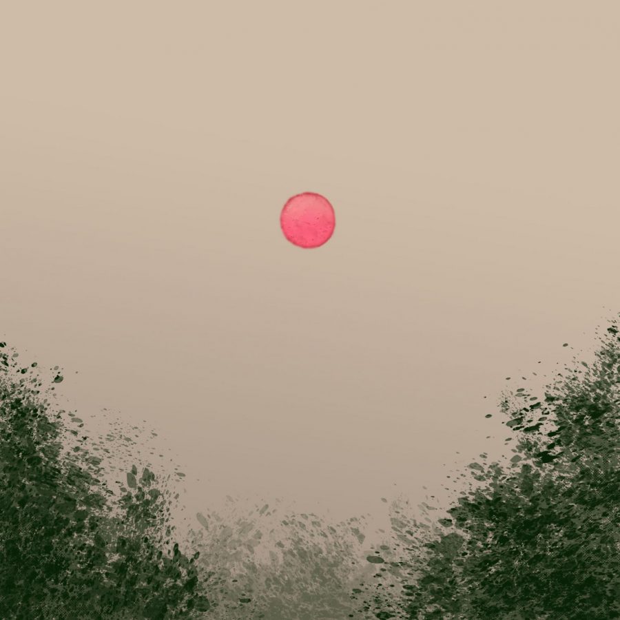 THE SUMMER OF RED SUNS. Illustration by Mimi Gaudiano. One of the striking aspects of the forest fires was the bright red sun. Senior Cheyanne Ferrall describes her experience this last summer, “I knew several people who couldn’t go outside for very long because of asthma. In Port Orchard you could no longer see Seattle from the other side of the water, the whole city was just gone.”