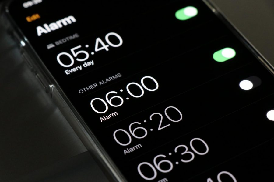 ALARMS, ALARMS, AND MORE ALARMS: People need constant blaring reminders on when to wake up. If sleep were to be maintained properly, there would be no use for such a thing.
